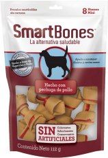 Snack para perro Smartbones sin artificiales - Pollo 8 unidades